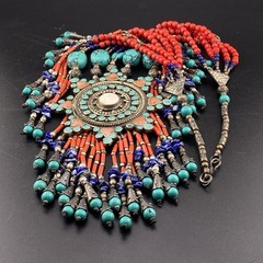Unique Stunning Star Shape Amazing Multicolour Pendant Beautiful Beaded Necklace