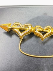 Vintage Heart Brooch Charm Holder Signed P.S.C.O.