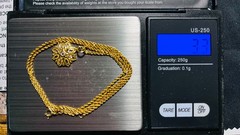 Signed Michael Anthony 14K Gold Two Tone Floral Pendant 18” Rope Chain 3.3g