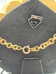 Vintage Artisan Modernist Pendant Necklace Mid Century Brass Wirework Cabochon S