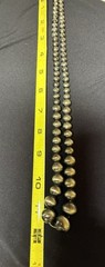 Vintage 14K GP Graduated Gold Bead Necklace 24″ Non-Magnetic 2.0oz Heavy Patina