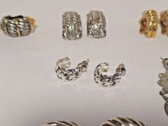 Lot of 6 Pairs Vintage Unbranded & 1 Branded Sterling Silver Fashion Earrings