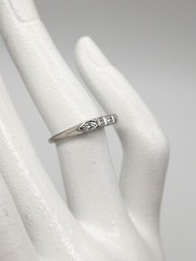 Vintage 1957 4 VS G Diamond Platinum Wedding Band Ring