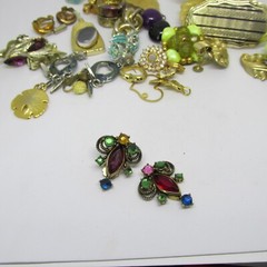 Jewelry Vintage Many pieces wearable 5 oz. Ring Earrings Pendants Stick Pin