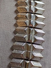 Vintage Coro Mid Century Modern Silver Tone Link Bracelet.