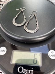 VTG Israel Opulenza Sterling Silver Earrings Long 2” Dangle 925 Weight 6 grams