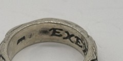 Vintage Sterling Silver EXEX Claudia Agudelo Scroll Band Ring Sz 8 9.5 Grams