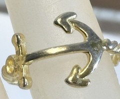 Vintage 925 Anchor Rope Ring Size 6 3/4