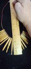 Vintage Tribal Spike Necklace Bone Horn Fringe Bib Statement Necklace
