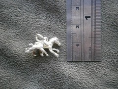 Small Mare & Foal Vintage Solid Sterling Silver Bracelet Charm Pendant 2.0g