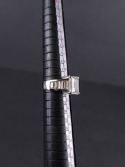 Vintage Sterling Silver 925 Emerald Cut CZ Ring – Size 5.75