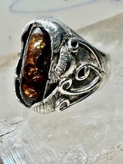 Navajo ring fire agate band size 5.50 sterling silver women