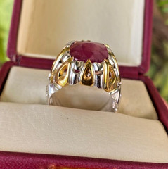 Best Cushion Cut Natural Ruby Ring Original Ruby Stone Ruby Wedding Gift Ring