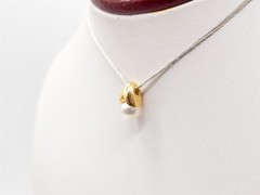 Signed MIKIMOTO $1500 6mm Cultured Pearl 18k Yellow Gold Slide Pendant 3g