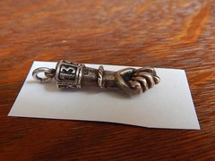 Antique Figa 800 Silver Lucky Pendant Very Good Detail
