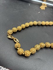 Vtg Monet Avon Gold Tone Filigree Ball Orb Bracelet, Necklace Dangle Earrings