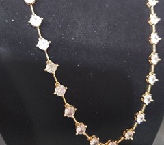 Gold CZ Tennis Necklace