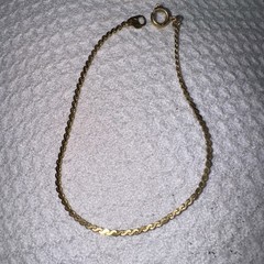 18 kt Yellow Gold Plated Serpentine Link 7” Bracelet Vintage
