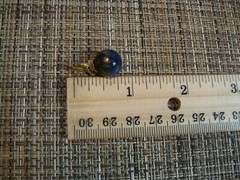 Vintage Jewelry – Brooch Pin, Clip Earrings – Blue w/ Gold – Estate