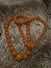 Natural Baltic Amber Butterscotch 70 Grams Graduated Beads Necklace 30” Tested