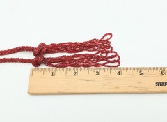 Antique Art Deco Lot 2 Flapper Seed Bead Necklaces Sautoir Butterfly Red Lariat