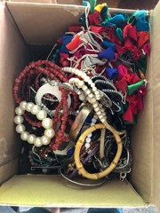 Huge Lot of Vintage to Modern Costume JEWELRY Lot Mixed Tangled , Crafted 13lb