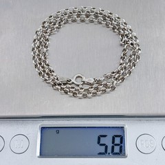 Vintage Italian Sterling Silver 925 Rolo Link Chain Necklace 18″