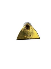 Vintage Skye Gold Tone Black Enamel Elegant Triangle Pierced Stud Earrings