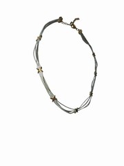 Vintage Napier Multi Strand Necklace Silver & Gold Tone Star Charms Choker