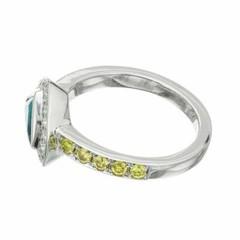 Peter Suchy GIA Certified .78 Carat Paraiba Tourmaline Diamond Platinum Ring