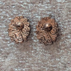 1925 Earrings Art Deco Art Nouveau Blue Rhinestone Crystal Round Post Bronze