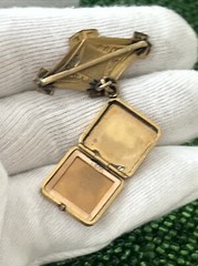 Victorian Antique BB Co. 1800’s Locket On The Belt /ribbon Hardware Very Nice