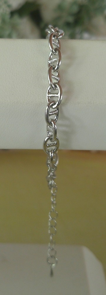 Vintage Silver Tone Mariner Link Bracelet Adjustable 6.5–8.5 Inch