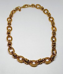 Vintage Francesca Visconti Chunky Gold Tone Chain Heavy Link Choker Necklace 20”