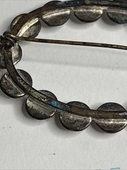 Vtg Ling Sterling Silver 925 Moonstone Brooch | 2″ x 2.5″ | 12 grams