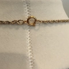 MCM 1970’s Brutalist Chunky Retro Gold Tone Necklace Inlaid Faux Stones 11”