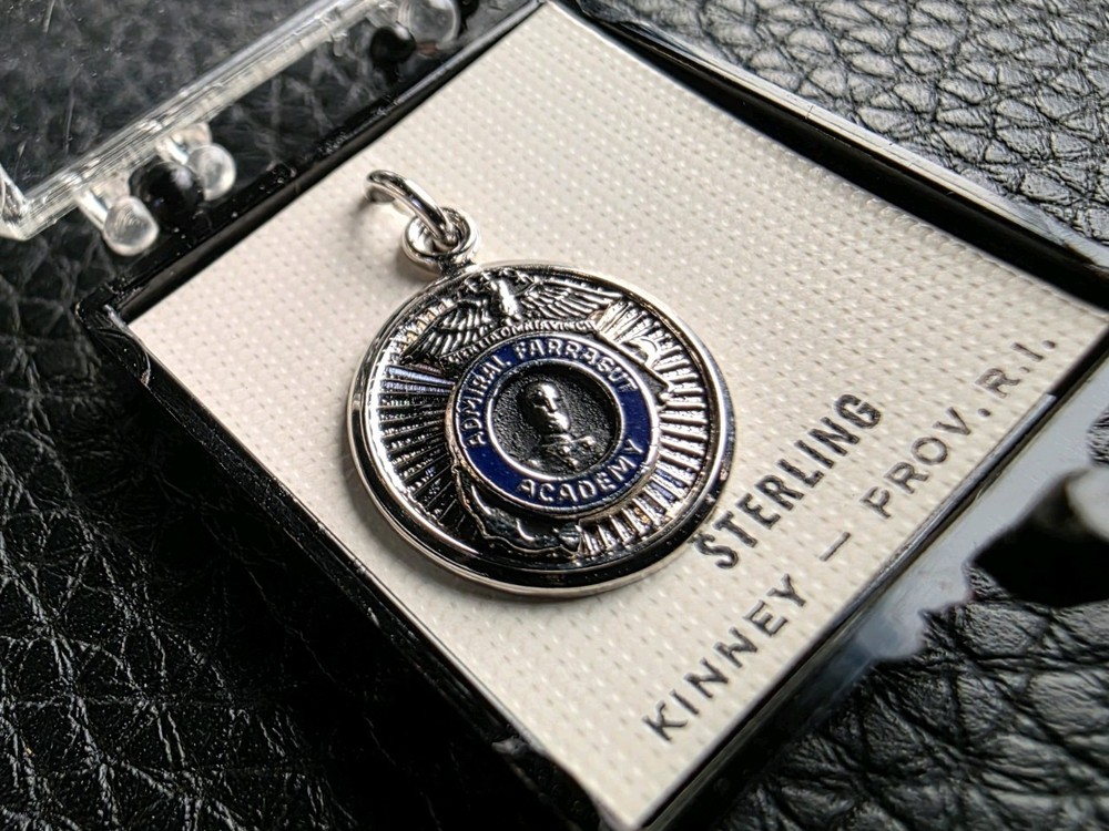 Vintage Sterling Silver Military Academy Charm Pendant Admiral Farragut Kinney