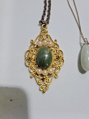 Vintage Lot 12 Costume Jewelry Pendants with Chains Unique Assortment! NICE!