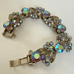 Juliana Delizza & Elster 5 Link Blue Aurora Borealis (AB) Bracelet READ