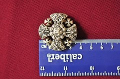 Stunning Bethlehem 935 Silver Cross Pendant Brooch – Ornate Handcrafted Design