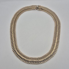 Vintage BB 12KGF Yellow Gold Filled Princess Link Chain Necklace Choker 56g 15″