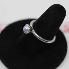 Pearl Gemstone Ring Sterling Silver
