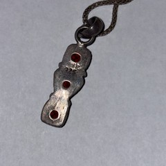 Vintage Red Garnet Necklace 925 Silver