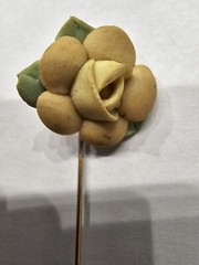 Vtg Flower Pin Floral Garden ? Material Handmade Old Unique Decor Forest Nature