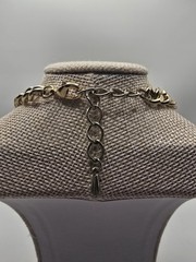 Vintage Ethnic Brass Tone Cup Statement Necklace 21 in