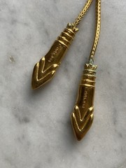 Museum Modern Art Double Snake 24K Plated Egyptian Lariat Necklace MMA WAG 1994