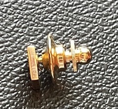 Vintage 10K Yellow Gold USA CTO Lapel Pin Tie Tack Globe Motors Service Award