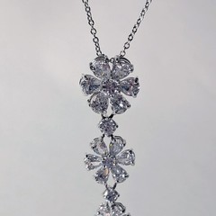 Nolan Miller Ideal Rhinestone Pendant Necklace and Pierced Earrings Set