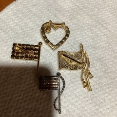 Four Fourth Of July Brooches All Older Brooches Heart Three Flags