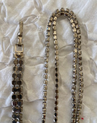 5 pc Vintage Large Black Jet Rhinestone Necklaces, Bracelet, Earrings